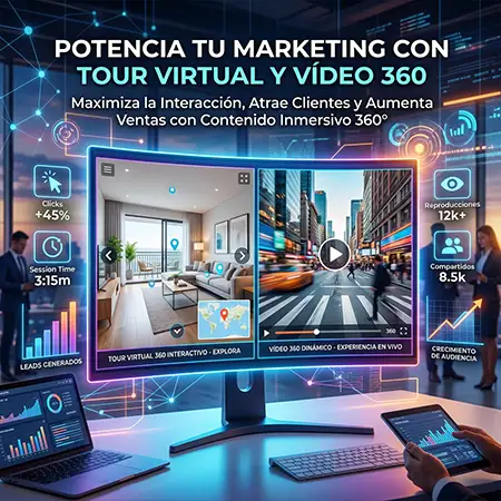 Comparativa entre tours virtuales 360 y vídeos 360 para marketing digital