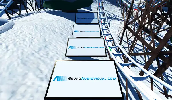 Montaña Rusa de navidad VR 360 Grupo Audiovisual Multi pantalla personalizable