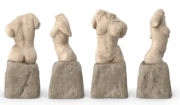 Imagenes de referencia para modelado de escultura en 3D y objetos de museo Grupo Audiovisual