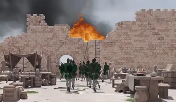 Ejemplo de realidad virtual 3D - Castell de Calaf reconstrucción historica VR Grupo Audiovisual