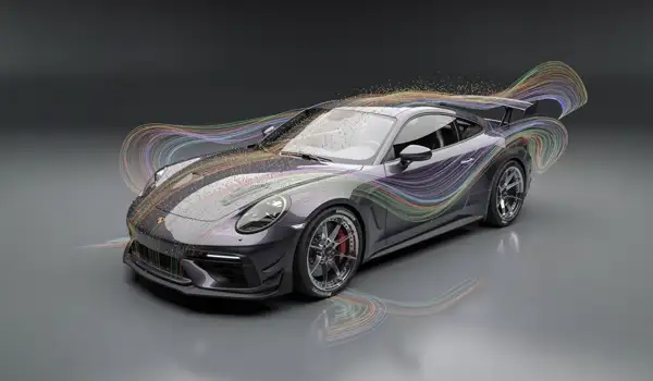 Modelado 3D de alto detalle para exteriores de automóviles carrocería llantas personalizadas y simulación aerodinámica GrupoAudiovisual
