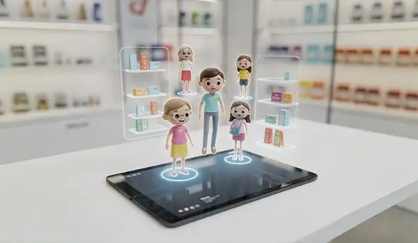 Personajes 3D para aplicaciones AR en marketing y retail Grupo Audiovisual