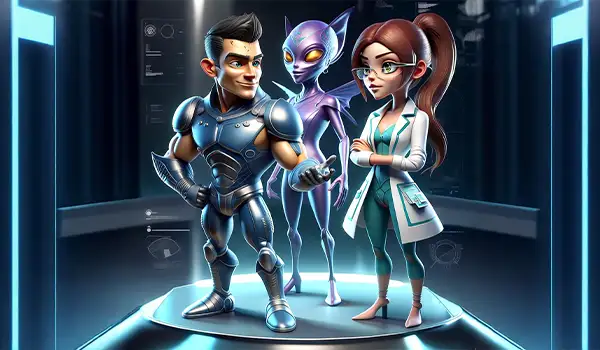 Personajes 3D para cortometrajes y series animadas profesionales GrupoAudiovisual