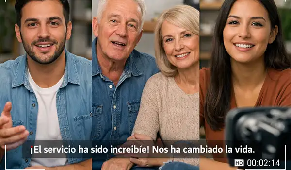 Vídeo testimonial de clientes grupo audiovisual