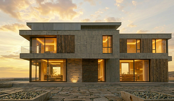 Render hiperrealista en 3D CGI con retoque IA de vivienda GrupoAudiovisual